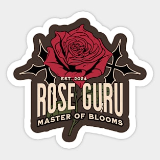 Rose Garden Guru: Master of Blooms Rose Gardening Sticker